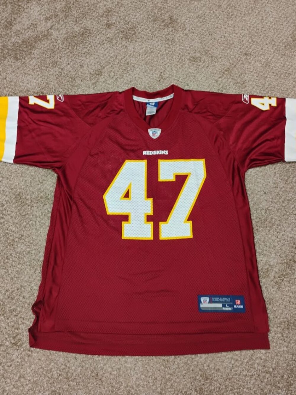 Chris Cooley #47 Washington Redskins Reebok OnField Jersey Men’s Large
